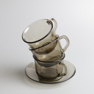 Arcoroc France cups and saucers - set of 4