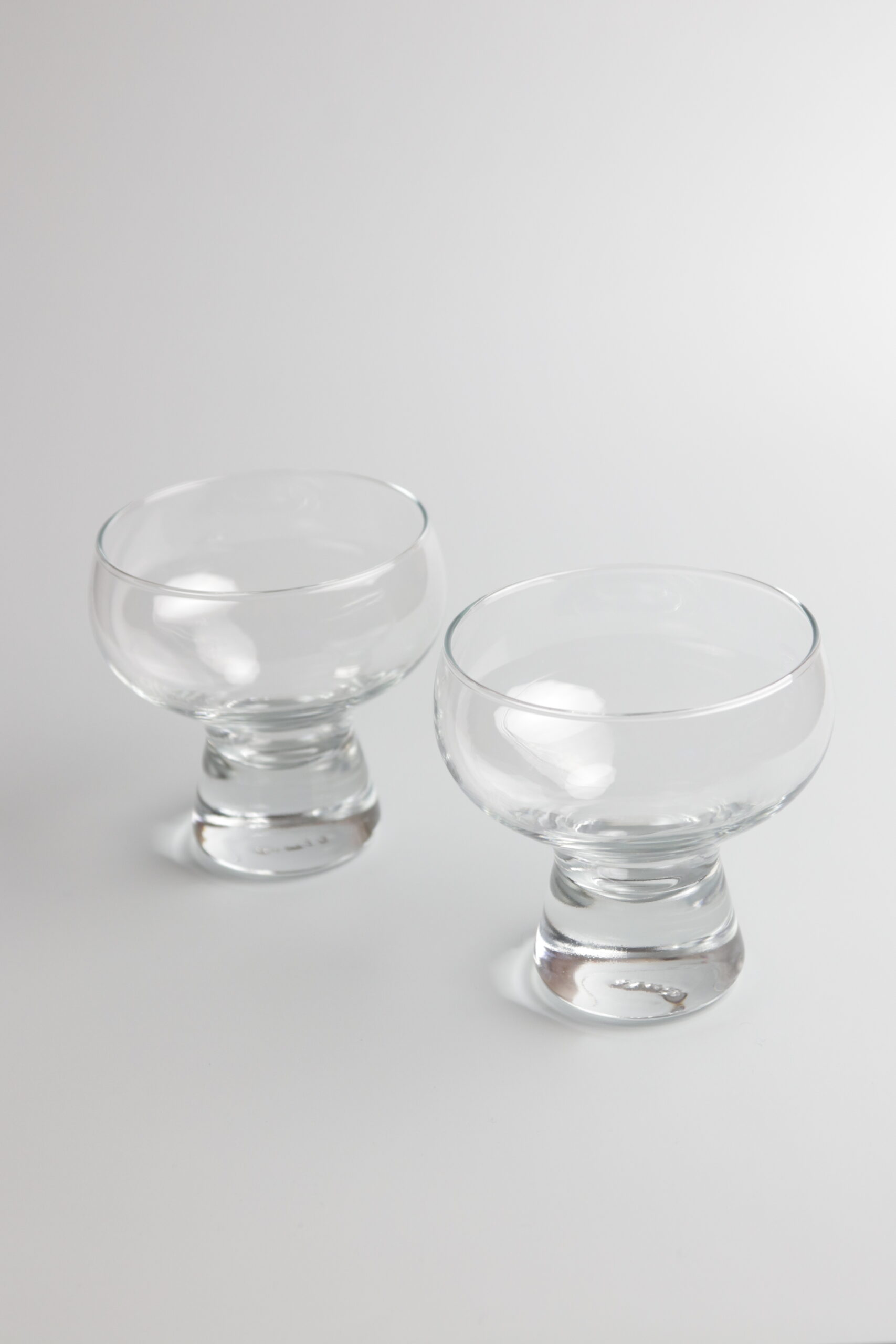 Vintage glass coupes - set of 4 - Afbeelding 2