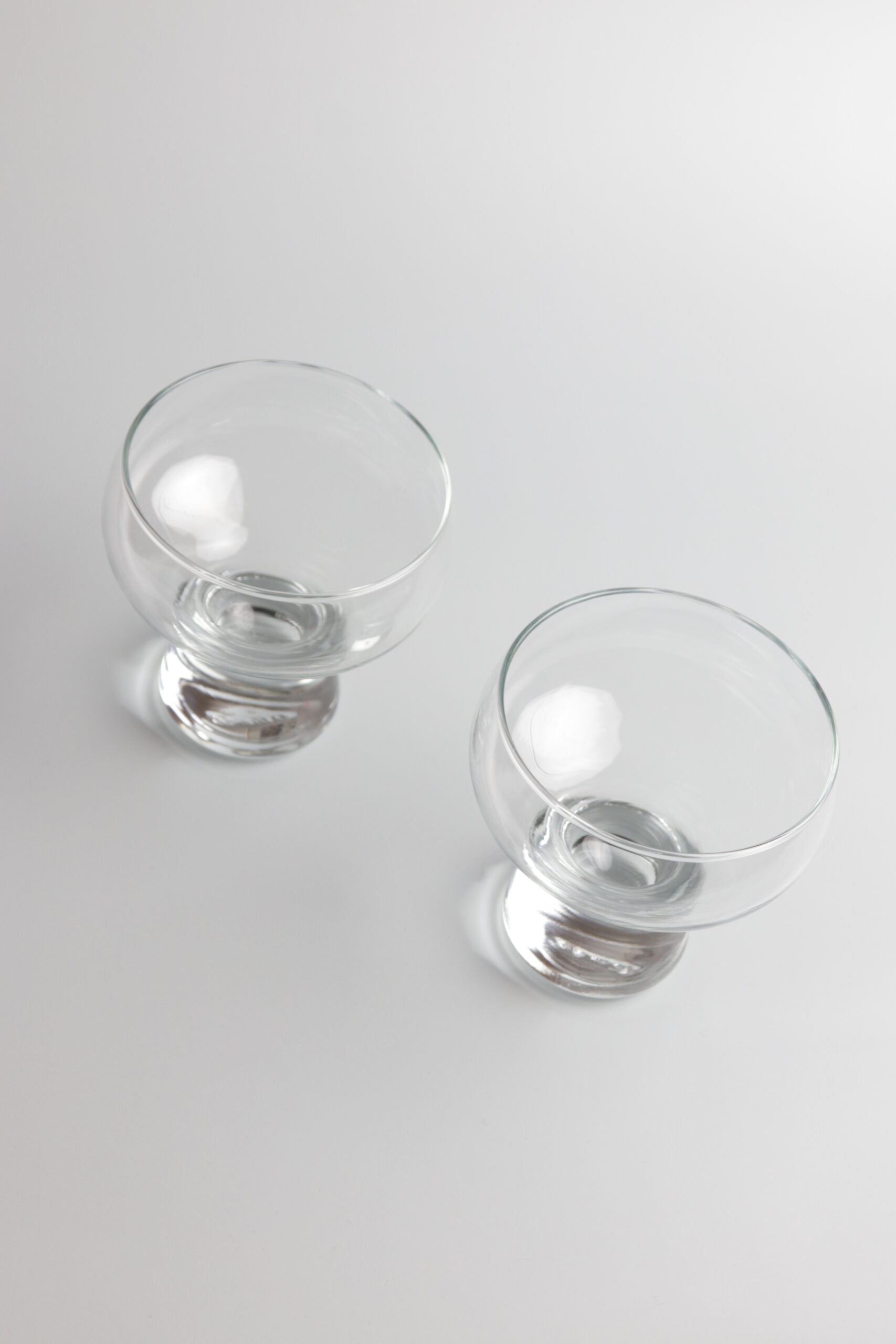 Vintage glass coupes - set of 4 - Afbeelding 4