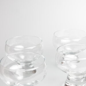 Vintage glass coupes - set of 4