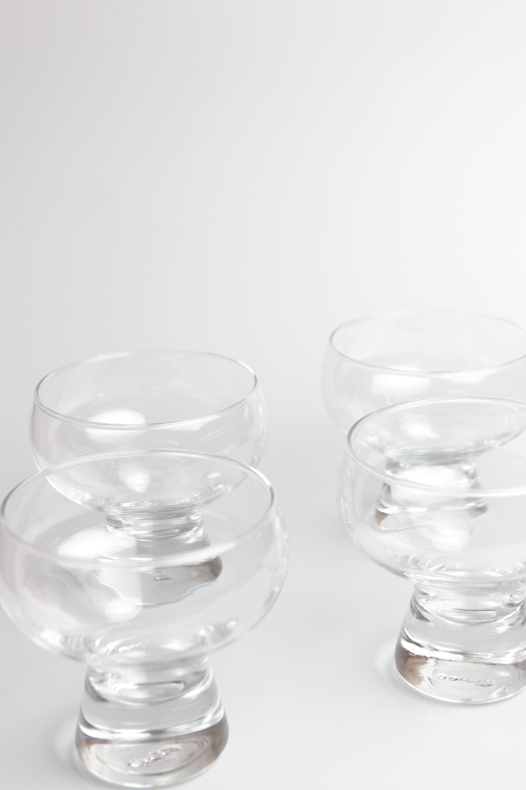 Vintage glass coupes - set of 4
